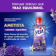 Veja Gotas de Perfume Ametista Lavanda - Limpador Perfumado Concentrado 100ml - imagem 5
