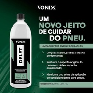 Delet Vonixx 1,5L: Limpador Profundo para Pneus e Borrachas - Restaure a Originalidade! - imagem 3