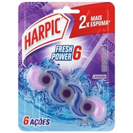 Harpic Bloco Sanitário Fresh Power 6 Lavanda - Limpador de Vaso Sanitário com Fragrância Duradoura - imagem 1