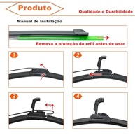Kit 3 Palhetas Limpador Parabrisa Novo Uno 2009-2020 - Visibilidade Máxima! - imagem 4