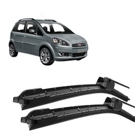 Par Palhetas Limpador Para-Brisa Silicone Fiat Idea 2004-2010 - Encaixe Gancho - imagem 1