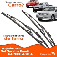 Par Palhetas Limpador Para-Brisa Gol Saveiro Parati G4 Ferro 21" e 19" - Visibilidade Garantida! - imagem 4