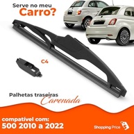 Palheta Limpadora Para-Brisa Traseiro Vigia Carenada 12" Silicone - Fiat 500 (2010-2022) - imagem 4