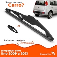 Palheta Limpadora Traseira Vigia Carenada 10" Silicone Fiat Uno (2009-2021) - Visão Clara e Segura - imagem 4