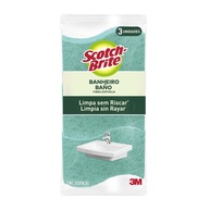 Scotch-Brite 3M Esponja Não Risca para Banheiro - 3 Unidades | Limpeza Segura e Eficiente - imagem 1