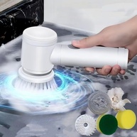 Escova Elétrica 5 em 1 USB: Limpeza Rápida e Eficiente para Cozinha e Banheiro - imagem 2