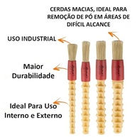 Kit 4 Pincéis Detalhamento Automotivo N° 4, 6, 8 e 12 - Limpeza Profissional - imagem 4