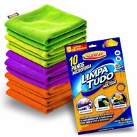 Conjunto com 10 Panos de Microfibra Luxcar - Ultra Absorventes e Versáteis para Limpeza Profissional - imagem 1
