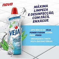 Veja Limpeza Pesada Power Fusion Pisos com Cloro 500mL - Máxima Desinfecção e Brilho - imagem 4