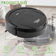 Aspirador de Pó Robô Inteligente 1200 mAh - Limpeza Silenciosa e Eficiente para Casa e Escritório - imagem 3
