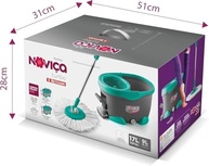 Noviça Mop Balde Twister Turbo 17L com Centrífuga e Microfibra - Limpeza Profunda sem Esforço - imagem 4