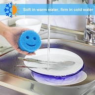 4 Esponjas Sensíveis à Temperatura em Forma de Girassol - Limpeza Inteligente para Cozinha e Banheiro - imagem 3