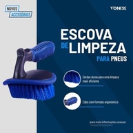Vonixx Kit 3 Escovas Profissionais para Limpeza Detalhada de Rodas e Pneus - imagem 4