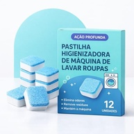 Pastilha de Limpeza para Máquina de Lavar e Lava-Louças - Kit com 12 Unidades - imagem 3