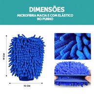 Luva de Microfibra Premium para Lavagem de Carros e Motos - Limpeza Impecável e Multiuso Residencial - imagem 3