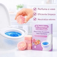Kit 4 Pastilhas Aromáticas para Caixa Acoplada - Limpeza Automática e Fragrância Duradoura para Banheiro - imagem 4