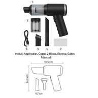 Aspirador Portátil USB: Limpeza Rápida e Eficiente para Carro, Mesa e Teclado - imagem 4