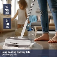 Esfregão Giratório Elétrico Sem Fio com LED e Pulverizador - Limpeza Eficiente e Sem Esforço - imagem 5