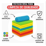 Kit 8 Panos Microfibra Premium - Limpeza Multiuso para Carro, Vidros e Eletrodomésticos - imagem 4