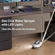 Esfregão Giratório Elétrico Sem Fio com LED e Pulverizador - Limpeza Eficiente e Sem Esforço - imagem 4