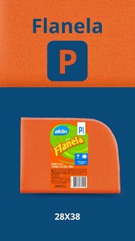 Flanela de Limpeza 28x38 cm em Algodão 100% - Laranja Alklin - imagem 3