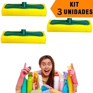 Kit com 3 Esponjas Multiuso para Rodo 26x7cm - Espuma Macia para Aplicação de Cera e Limpeza - imagem 3