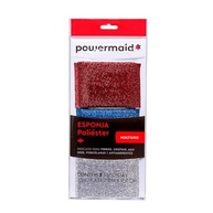 Kit Esponja Multiuso de Limpeza em Poliéster 3 Peças - Powermaid | Limpeza Eficiente e Segura para Todos os Utensílios - imagem 4