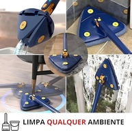 Mop Triangular 360° Giratório com Microfibra - Limpeza Profunda sem Molhar as Mãos - imagem 5