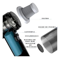 Aspirador Portátil 2 em 1: Soprador e Aspirador Sem Fio Recarregável USB | Limpeza Rápida e Versátil - imagem 5