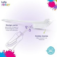 Escova de Limpeza Lolly para Mamadeira e Bico - Design Ergonômico e Seguro - imagem 3