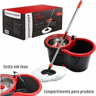 Mop Giratório Pró com Balde Duplo 13L Inox - Limpeza Prática e Eficaz para Sua Casa - imagem 5