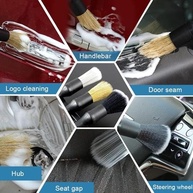 Kit 3 Escovas Detalhe Interior Carro: Limpeza Profunda e Suave - imagem 3
