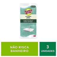 Scotch-Brite 3M Esponja Não Risca para Banheiro - 3 Unidades | Limpeza Segura e Eficiente - imagem 3