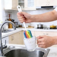 Escova de Limpeza Multiuso com Cabo Longo - Ideal para Mamadeiras, Copos e Utensílios - imagem 2