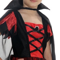 Fantasia de Vampira Infantil: Vermelha e Assustadoramente Linda! - imagem 2