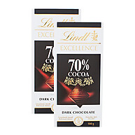Lindt Excellence 70% Cacau: Kit 2 Barras 100g - imagem 1