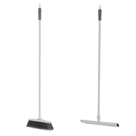 Kit Vassoura Macia + Rodo Borracha Dupla com Cabo em Aço Inox - Linha Flow - imagem 1