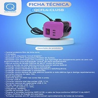 Filtro de Linha Torre Lilás com 4 Tomadas e USB: Organize e Proteja seus Dispositivos! - imagem 5