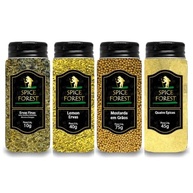 Kit com 4 Temperos Linha Premium: Ervas Finas, Lemon Ervas, Mostarda em Grãos e Quatre Spices - Frasco de Vidro Spice Forest - imagem 3