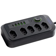 Filtro de Linha Premium: 5 Tomadas Universais + 4 USB (1 Tipo-C) - Segurança e Conectividade Total - imagem 1