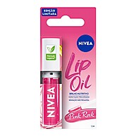 Lip Oil Labial Pink Rock Nivea 5,5ml - Brilho Nutritivo - imagem 1