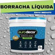 Borracha Líquida Manta Impermeável Premium Euro Decor 1KG Tinta Emborrachada Flexível (Titanium) - imagem 4