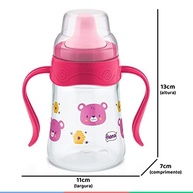 Caneca Aprendizado Fiona 180ml Rosa - Auxílio Ideal para Bebês Ingerirem Líquidos Sozinhos - imagem 3