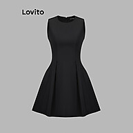 Vestido Lovito Casual com Drapeado e Estrutura Lisa - imagem 2