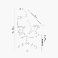 Cadeira Office Lisboa Marrom com Encosto Ergonômico Rivatti - imagem 4