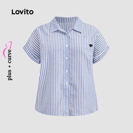 Blusa Plus Size Lovito: Elegância Listrada - imagem 2