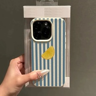 Capinha iPhone Listras Azuis e Limão 🍋 - imagem 2