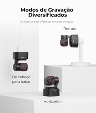 OBSBOT Tiny 2 Lite 4K Webcam PC, câmera de streaming PTZ com rastreamento IA e sensor 1/2", controle gestos HDR microfones webcam computador mesa laptop reunião videochamadas 4K@30fps / 1080@60fps - imagem 3