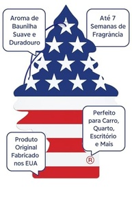 Aromatizador Little Tree Vanilla Pride EUA - Perfume Duradouro para Seu Carro - imagem 3