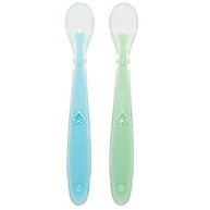 Kit Colher Silicone Buba Azul e Verde - Seguro, Ergonômico e Livre de BPA - imagem 2